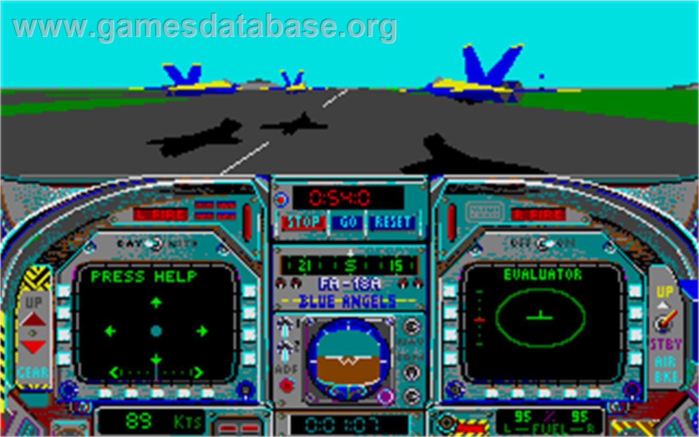 Blue Angels: Formation Flight Simulation - Atari ST - Artwork - In Game