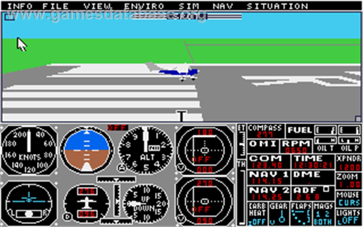 Flight Simulator 2 - Atari ST - Artwork - In Game
