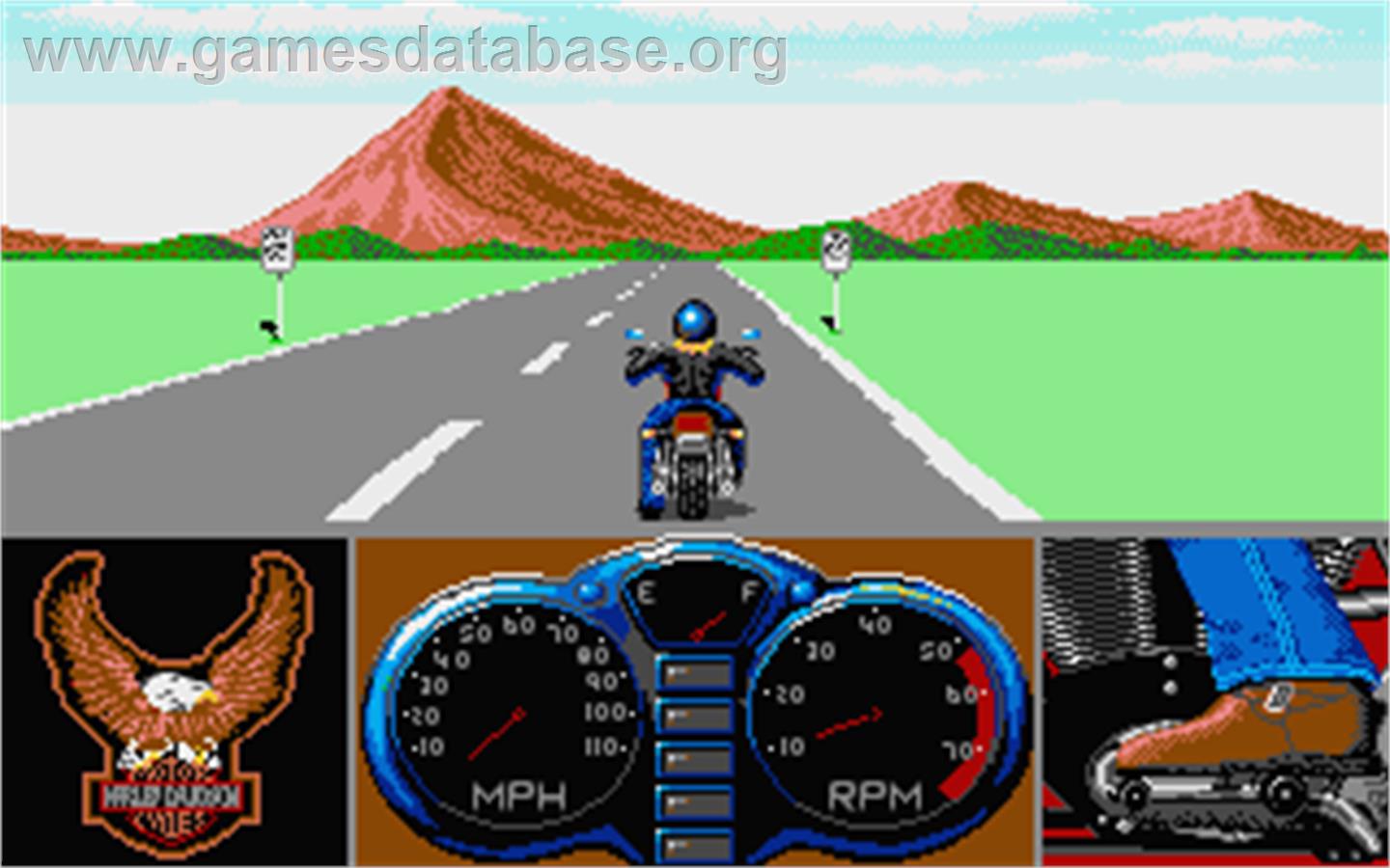 Harley-Davidson: The Road to Sturgis - Atari ST - Artwork - In Game