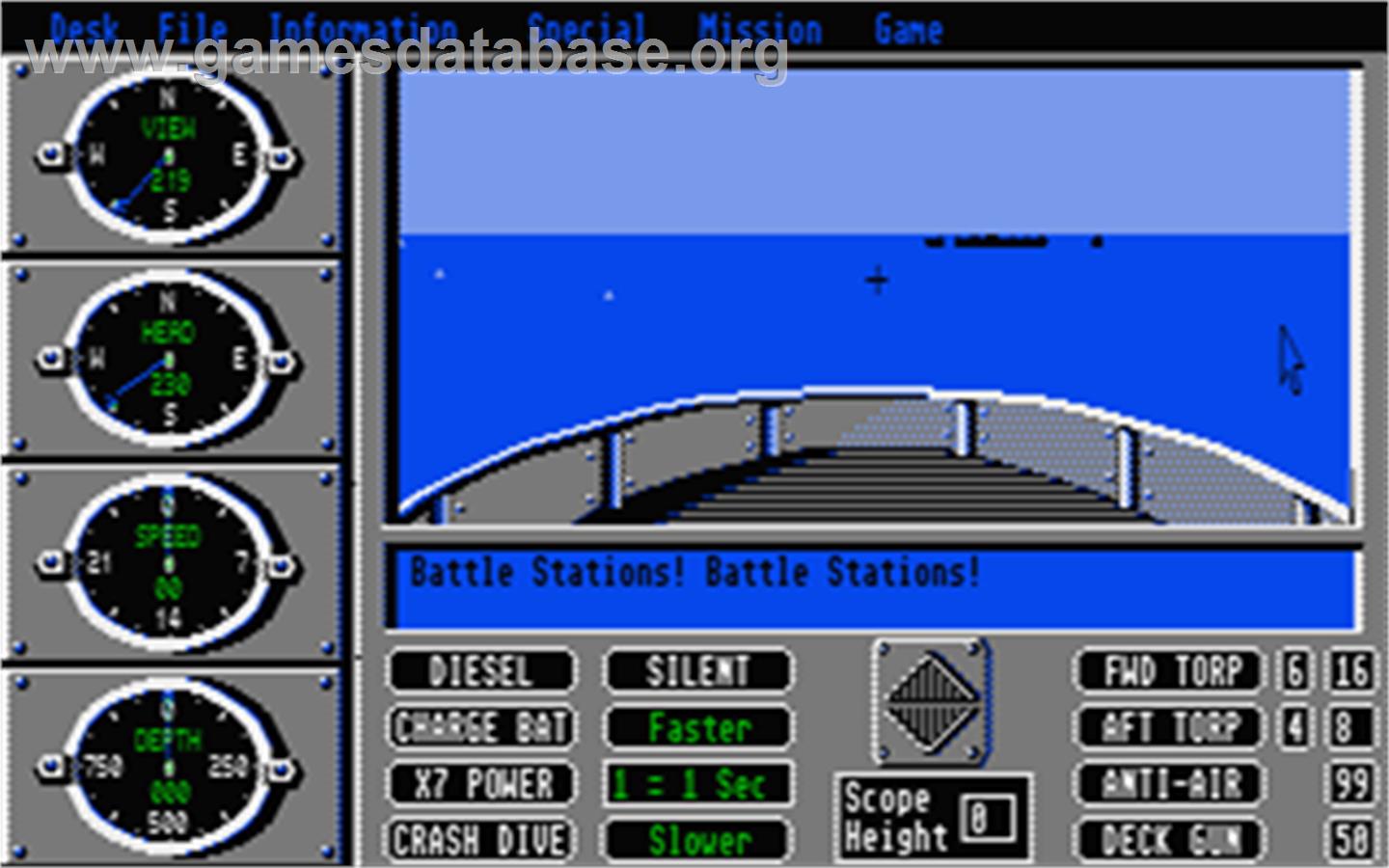 Sub Battle Simulator - Atari ST - Artwork - In Game