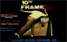 Title screen of 10th Frame on the Atari ST.