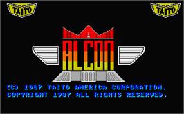 Title screen of A.L.C.O.N. on the Atari ST.