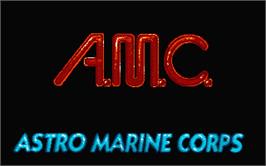 Title screen of A.M.C.: Astro Marine Corps on the Atari ST.