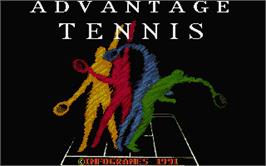 Title screen of Advantage Tennis on the Atari ST.