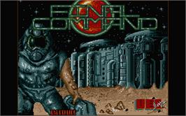 Title screen of Aerial Combat ST on the Atari ST.