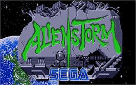 Title screen of Alien Storm on the Atari ST.