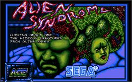 Title screen of Alien Syndrome on the Atari ST.