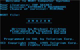 Title screen of Amazon on the Atari ST.