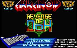 Title screen of Arkanoid - Revenge of DOH on the Atari ST.