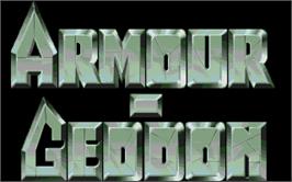 Title screen of Armour-Geddon on the Atari ST.