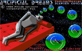 Title screen of Artificial Dreams on the Atari ST.