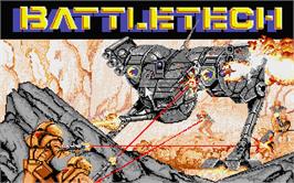 Title screen of Battletech: The Crescent Hawk's Inception on the Atari ST.