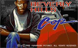 Title screen of Beverly Hills Cop on the Atari ST.