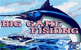 Title screen of Big Game Fishing on the Atari ST.