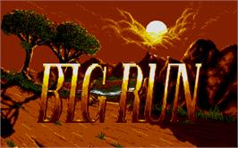 Title screen of Big Run on the Atari ST.