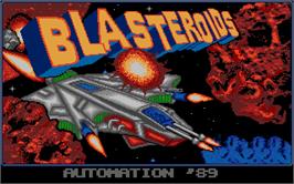 Title screen of Blasteroids on the Atari ST.
