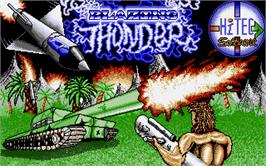 Title screen of Blazing Thunder on the Atari ST.