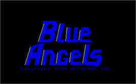 Title screen of Blue Angels: Formation Flight Simulation on the Atari ST.