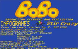 Title screen of BoBo on the Atari ST.