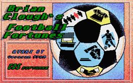 Title screen of Brian Clough's Football Fortunes on the Atari ST.