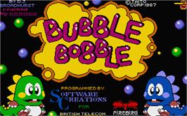Title screen of Bubble Bobble on the Atari ST.