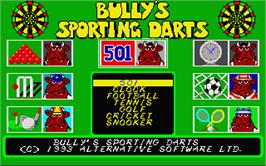 Title screen of Bully's Sporting Darts on the Atari ST.