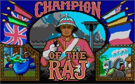 Title screen of Champion of the Raj on the Atari ST.
