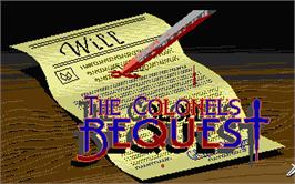 Title screen of Colonel's Bequest on the Atari ST.