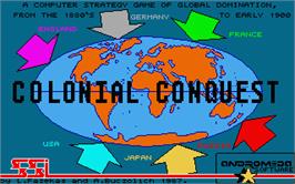 Title screen of Colonial Conquest on the Atari ST.