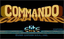 Title screen of Commando on the Atari ST.