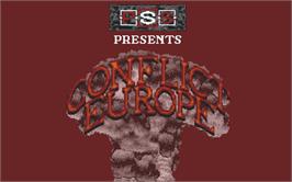 Title screen of Conflict: Europe on the Atari ST.