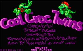 Title screen of Cool Croc Twins on the Atari ST.