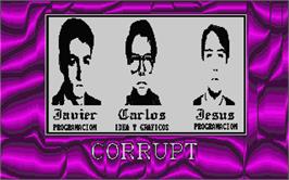Title screen of Corruption on the Atari ST.