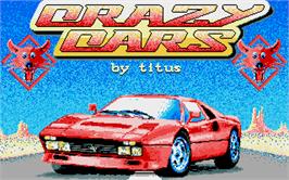 Title screen of Crazy Cars on the Atari ST.