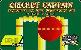 Title screen of Cricket Captain on the Atari ST.