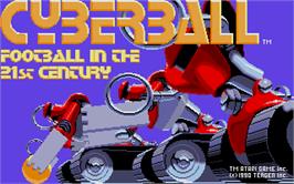 Title screen of Cyberball on the Atari ST.