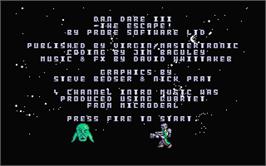 Title screen of Dan Dare 3: The Escape on the Atari ST.
