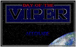 Title screen of Day of the Viper on the Atari ST.
