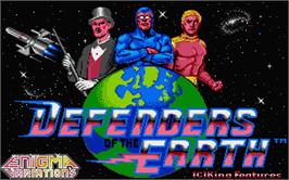 Title screen of Defenders of the Earth on the Atari ST.