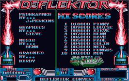 Title screen of Deflektor on the Atari ST.