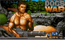 Title screen of Dogs of War on the Atari ST.