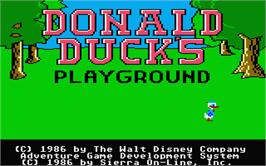 Title screen of Donald Duck's Playground on the Atari ST.