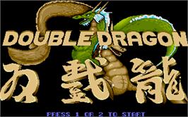 Title screen of Double Dragon on the Atari ST.