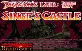 Title screen of Dragon's Lair 2: Escape from Singe's Castle on the Atari ST.