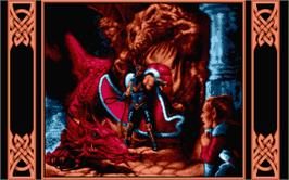 Title screen of Dragons of Flame on the Atari ST.