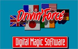 Title screen of Driving Force on the Atari ST.