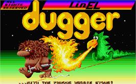 Title screen of Dugger on the Atari ST.