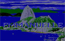 Title screen of Emmanuelle: A Game of Eroticism on the Atari ST.
