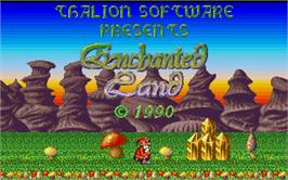 Title screen of Enchanter Trilogy on the Atari ST.