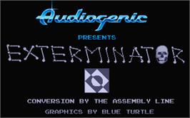 Title screen of Exterminator on the Atari ST.